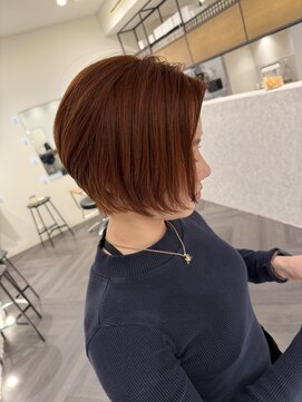 コスアンドコウ 横浜山下(Cos&Co.) short bob × orange