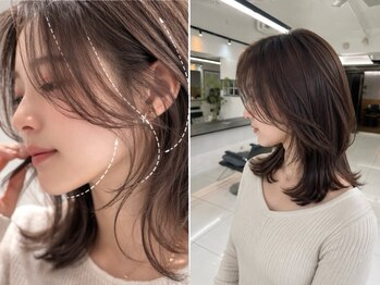 ユニークノベル 中央林間(unique novel)の写真/結んでも小顔見えを叶える似合わせカットが人気。顔周りカットで毎日のヘアアレンジがもっと映える。
