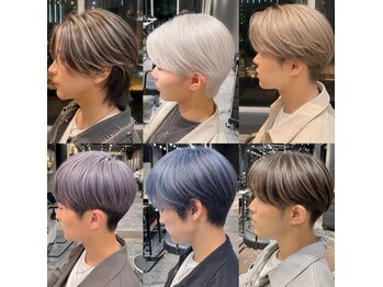 サンティエ(scintiller)の写真/メンズハイトーンカラーもscintillerにお任せ。ブリーチで透明感と個性を引き出し、垢抜けた理想の髪色へ。