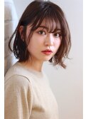 Lita遠藤 大人かわいい耳かけボブ モカブラウンイルミナカラー