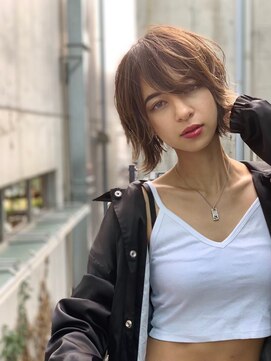オースティン 門前仲町(AUSTIN) 大人かわいい前髪セシルカットココアブラウンフリンジウェーブ