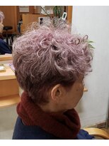 美容室シュガー&nbsp;シルバーカーリーショート