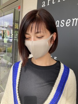 アーティザナル ニノミヤ(artisanale) ダークオレンジカラーが素敵なボブ