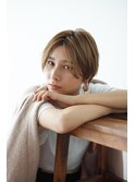 大人のシンプル前髪なしショート/センターパート◎30代40代50代