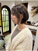 【nasu】丸みショートボブ×オリーブグレージュ
