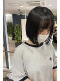 切りっぱなしミニボブ