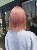 サロウィン 水戸(SALOWIN)&nbsp;【EMA】切りっぱなしボブ×ペールピンク【タグチ】