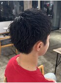 ツイストスパイラルパーマスパイキーショートラルフカール