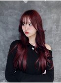 【チェリーレッドxエクステロングスタイル】ブリーチなしダブル