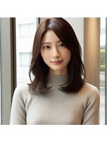 ヘアーズベリー くずは店(hairs BERRY)&nbsp;★ナチュラルミディ黒髪ボブ大人ヘアメンズライク20代30代40代