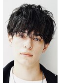 メンズカット波巻きパーマツイスパシャドウフェザー