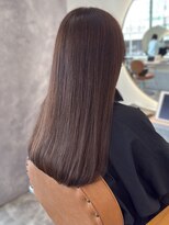カノエ 福岡香椎店(canoe)&nbsp;ブラウンベージュカラー 透明感カラー 髪質改善ストレート 20代