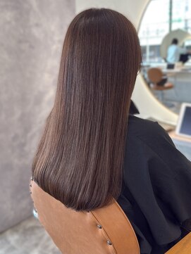 カノエ 福岡香椎店(canoe) ブラウンベージュカラー 透明感カラー 髪質改善ストレート 20代
