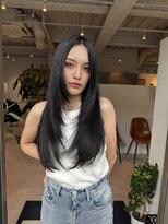 マルフェ 天王寺(marfe) 黒髪レイヤーカット 艶髪ロング