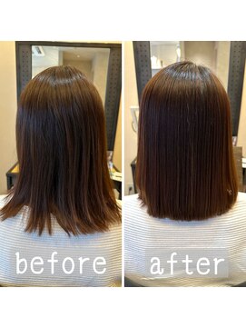 グロス(gloss) 【箕面豊中池田】髪質改善艶髪縮毛矯正ビフォーアフター
