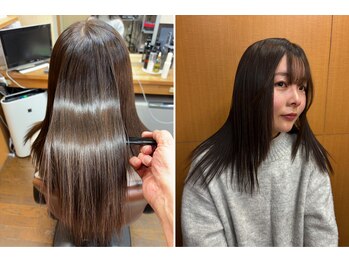 シンラヘアー(SINRAhair)の写真/【ご新規様撮影モデル】ネオメテオストレート+メテオカラー+カット￥9,500