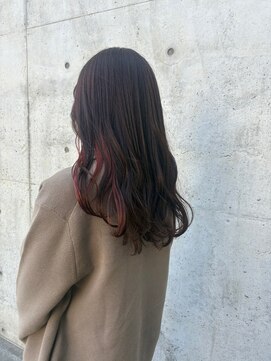 アミックス ヘアワークス 本店(AMIX hair works) ブラウン×ちら見えインナーカラー♪