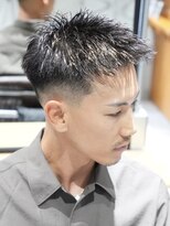 メッツ 原宿(METS) MEN'S/黒髪アップバングショート×フェード/短髪
