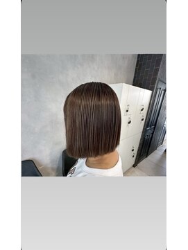 アース 春日部店(HAIR&MAKE EARTH) 人気の切りっぱなしボブxタッセルボブ