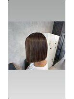 アース 春日部店(HAIR&MAKE EARTH) 人気の切りっぱなしボブxタッセルボブ
