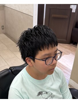 オアゾバーバー(OAZO BARBER) ダウンバングショート/無造作/メンズ/短髪/刈り上げないショート