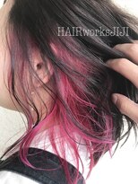 ヘアーワークス ジジ(HAIR works JIJI) インナーカラーピンク