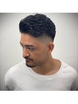 ヒロギンザ 川崎店(HIRO GINZA)&nbsp;かき上げフェード/理容室/川崎/メンズ/HIRO銀座