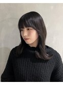 【YOKE】韓国ヘアミディアム暗髪20代30代