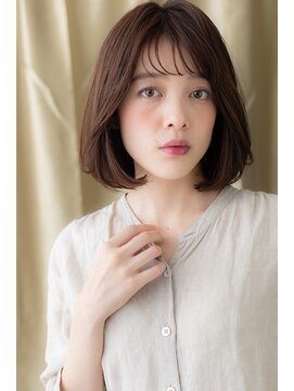 カバーヘアアンドスパ ブリス 浦和(COVER HAIR&SPA bliss) ミルクチョコレートワンカール小顔大人ボブ315Z浦和20代30代40代