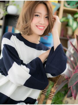 カバーヘア イヴ 戸頭店(COVER HAIR EVE) ことりベージュ小顔外国人風外ハネボブパーマc5戸頭20代30代40代