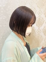 フレア(FLAiR) 10代20代内巻き顎ラインボブまろやかブラウンスタイル