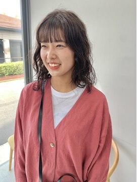 ヘアー アイス 御器所本店(HAIR ICI) うるツヤヘルシースタイルくせ毛風カール前髪うる艶髪モテ髪