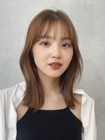 ノイ(noi) 顔周りレイヤーカットくびれヘアミルクティーベージュカラー