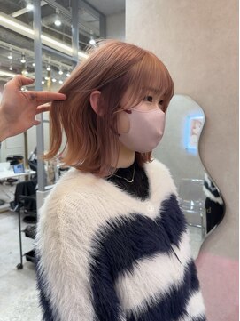 ロンド レア 天神大名店(Lond Le’a) 天神大名ダブルカラーケアブリーチピンクベージュインナーカラー