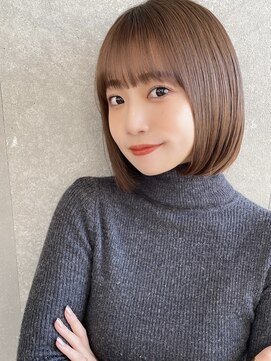 ロンドミラー 博多店(Lond Mirror) ボブルフ小顔に見せるヘアワンレン黒髪カタログ髪質改善福岡博多