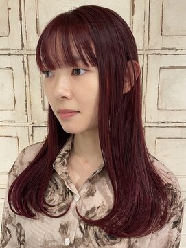 ロリム(RorriM) ブリーチ無しチェリーレッド × ブリーチ無しダブルカラー