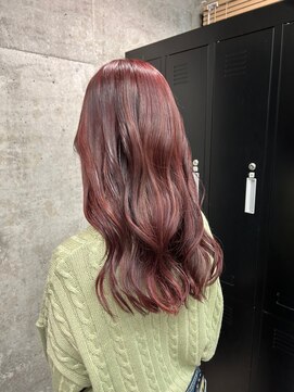 ウミ(Umi) 【hina/戸塚】ブリーチなしダブルカラー/ワインレッド/暖色