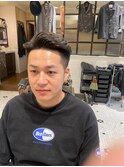 【LUDLOW　BLUNT】フェードカットバーバーヘアふんわり七三分け