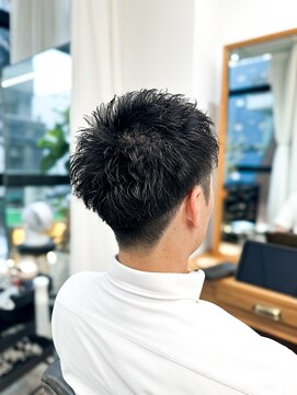 セイドット フクオカ(Say.FUKUOKA) 【メンズ★大名】アップバングスタイル×パーマ×ビジネスヘア