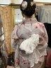 浴衣着付け+ヘアセット￥7000