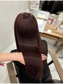 ワインレッド チェリーレッド 髪質改善 艶髪 梅田 大阪
