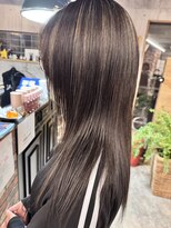ルーナヘアー(LUNA hair)&nbsp;コントラストハイライト 白髪ぼかし カラー 縮毛矯正 ストレート