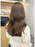 透明感オリーブベージュ＊ブリーチなしダブルカラー