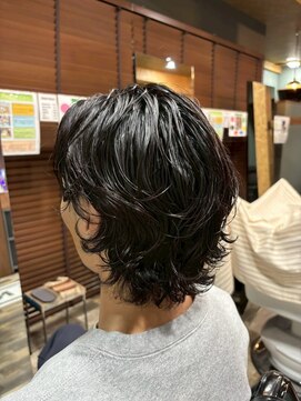 MEN’S HAIR/サーフカール/刈り上げセンターパート/柏
