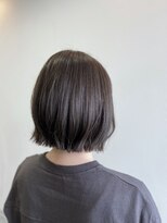 エヌプラス ヘアー(N+ hair)&nbsp;切りっぱなしボブ　オリーブカラー