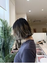 ニューヨーク ニューヨーク 河原町オーパ店(NYNY)&nbsp;グラデーションカラーグレージュボブぱっつん