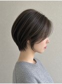 大人かわいい!丸みショートボブ