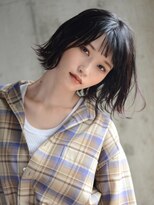 エムクランメイクス 原宿 表参道(m.clan MAKE'S)&nbsp;黒髪 ひし形シルエット 小顔 ボルドー【エアリーショート/ボブ】