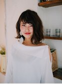 重めグラマラスボブ