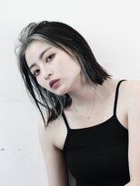 ココ 本八幡(KOKO)&nbsp;黒髪クラゲヘアーオリーブグレー小顔ココアベージュ丸型卵型ボブ